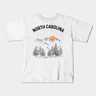 North Carolina State Vintage Retro Kids T-Shirt